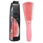 BESTOOL Detangler Brush, Detangling Brush for Natural Hair, Curly Hair Brush Detangle All Wet or Dry Afro America 3a to 4c Wavy Kinky Curly Coily Hair (Pink)