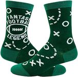 Crazy Dog T-Shirts Mens Fantasy Football Legend Socks Funny Sarcastic Game Day Tailgate Gift for Dad Statement Sock