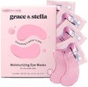 Award Winning Under Eye Mask - (24 Pairs, Pink) Reduce Dark Circles, Puffy Eyes, Undereye Bags, Wrinkles - Gel Under Eye Patches, Self Care by grace and stella
