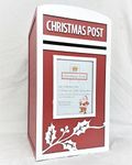 Christmas Card Post Box Wooden Santa Mailbox Festive Letters to Santa Letter Box Xmas Cards Postbox Father Christmas Mail Box