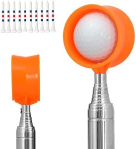 MistyBrew Golf Ball Retriever Telescopic, 9FT/12FT Extendable Golf Ball Picker Upper Tool, Stainless Steel Golf Ball Grabber for Water, Compact Golf Accessory Fits Golf Bag