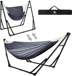 Anyoo Hammock & Hammock Chair with Foldable Stand, Dual Use Portable Hammock Stand Set for Indoor, Outdoor Hammocks