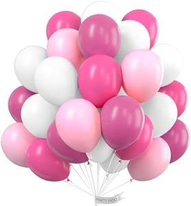 PartyWoo Pink Balloons 100 pcs 12 Inch Hot and Light Pastel Pink Fuchsia White Balloons for Valentine's Day Wedding Baby Shower Gender Reveal Princess Bachelorette Birthday Party Decorations