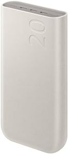 Samsung Galaxy 20000mAh Power Bank, Wired Battery Pack, Gray
