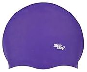 Blue Reef Stretchy Silicone Unisex Women Men One Piece Swimming Hat Swim Cap Plain Branded Fluo Dark Classic Colours One Size Adults 8+ Years Easy Pull On Swim Hat (Purple)