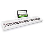 Alesis Recital – 88 Key Digital Piano Keyboard with Semi Weighted Keys, 2x20W Speakers, 5 Voices, Split, Layer and Lesson Mode, FX and Piano Lessons