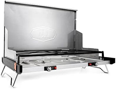 GSI Outdoors, Pinnacle Pro 2 Burner Propane Camping, Tail-Gate and Outdoor Camp Stove, Folding & Ultra Portable