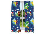 Franco Kids Room Window Curtains Drapes Set, 82 in x 63 in, Super Mario (Prints may vary)