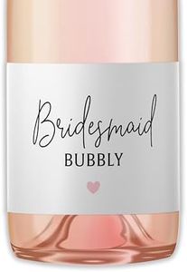 Bridesmaid Bubbly Mini Champagne Labels ● SET of 10 ● Will You Be My Maid of Honor Proposal, Bridal Party Ask, Bride Squad, Bridesmaids Thank You, Bridal Shower Wine Stickers Wedding Favors M200-BY-10