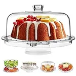 HBlife Acrylic Cake Stand with Dome