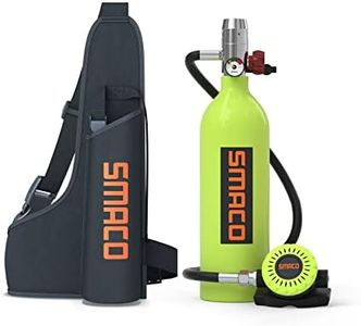 Scuba Tank 1L Mini Scuba Tank Support About 15 Minutes Underwater Breathing(No More Than 33ft) Scuba Diving Accessories Diving Oxygen Tanks for Water Rescue/Diving Sightseeing/Backup Air Source, Green