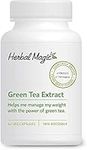 Herbal Magic Green Tea Leaf Extract High Potency Camillia sinensis Supplement for Women & Men with 60% Catechins, 25% EGCG, Non-GMO, Vegetable Capsules