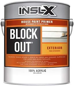 INSL-X Block Out Acrylic Exterior Wood Stain Blocking Primer, White, 1 Gallon