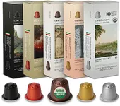 Organic USDA Café Romano Coffee Aluminum Espresso Pods For Nespresso Original Machine 100 Pack Italian Espresso Coffee (Variety pack)