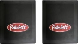 Peterbilt Motors 24" x 30" Heavy Duty 1/4" Thick Rubber Black Semi Truck Mud Flaps-Pair