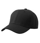 MAGIC Girl's Cotton Adjustable Baseball Cap (Black, Free Size)