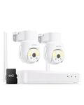 ZOSI 5MP WiFi CCTV Camera System Outdoor Indoor, 2Pcs Wi-Fi 6 Wireless Pan/Tilt Security Cameras, 8CH 4K NVR with 64GB Local Storage, Human Auto Tracking, Color Night Vision, 2-Way Audio, Siren Alarm