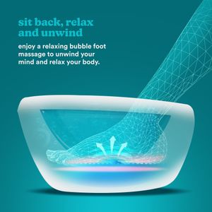 Homedics Foot Spa Massager – White/Blue, Relaxing Home Pedicure