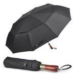 G4Free 54 inch Large Compact Windproof Golf Umbrella for Rain Oversized Auto Open Close Folding Travel Golf Umbrella Vented Double Canopy for Women Men