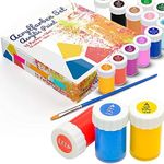 TRITART Acrylic 15 Paints Set with Free Brushes for Kids & Adults – 18ml Acrylic Paint Pots Suitable for Indoor & Outdoor Painting & Crafts - Non-Toxic & Waterproof