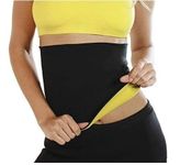 MYLOFIT Non Tearable Sweat Shaper Slim Belt Premium for Fat Loss, Sauna Slim Belt for Weight Loss Waist - Tummy Trimming Exercise for Men and Women (M, L, XL, XXL, 3XL) (Black)