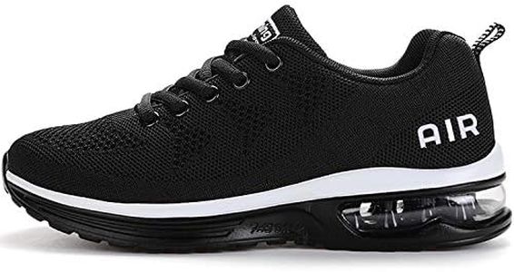 MAFEKE Women Tennis Running Shoes Lightweight Breathable Walking Sneakers (Black US 7 B(M)