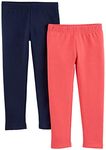 Simple Joys by Carter's Girls' Toddler 2-Pack Fleece Leggings, Pink/Navy, 3T