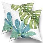aportt Green Tropical Leaf Pillow C