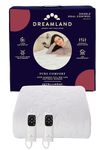 Dreamland – Double Bamboo Electric Blanket, 2 Detachable controls, Fast Heating Underblanket, 6 Heat Settings, Hypoallergenic, Auto Safety Shut Off, 190x137cm, Heated Blanket for Double Bed