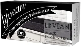LIFVEAN Granite Countertop Paint Kit - Black Diamond Counter Top Refinishing Kit DIY Countertop Resurface Kit Works on Kitchen Bathroom