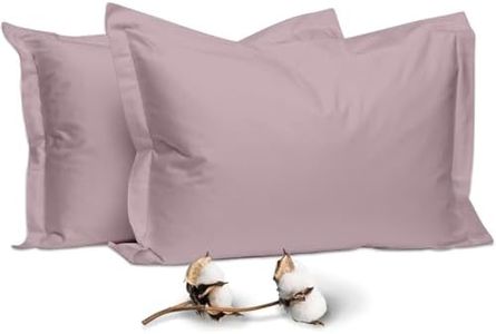 100% Egyptian Cotton Pillow Cases, a Set of 2 Cool Pillowcase, Long-Staple 100% Cotton Breathable, and Soft Sateen Weave Bed Pillow Cover, 1000 Thread Count Comfy Pillow Covers 48 * 74 CM (Purple)