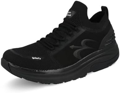 Gravity Defyer g-defy Mateem | Slip Resistant Black | Cross Training Shoes for Men | Comfortable Orthopedic Shoes for Standing All Day | Patented VersoShock Technology | Wide Toe Box