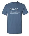 Funcle Gift for Uncle Graphic Novelty Funny T Shirt, Dusk, Medium