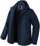 Pioneer Camp Men's Winter Coat Waterproof Fleece Lined Warm Winter Jacket with 9 Pockets Insulated Windproof Hooded Parka