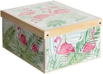 Lavatelli Collection Flamingos, decorative storage box, cardboard storage boxes with lids,storage boxes with lids and handles, clothes storage, toy storage, storage baskets, box storage, blanket box