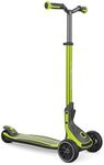 Globber Ultimum Scooter for Kids, Teens and Adults | 3 Wheel Scooter for Ages 5+ to Adult | Patented Folding System and Adjustable T-Bar | Perfect Outdoor Toy for Summer (Lime Green)