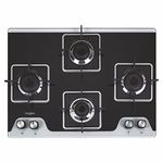 Whirlpool 4 Burner Heavy Duty Forged Brass Gas Stove with Rust Free Body (Grandiosa Ultra 704 Ct)- Manual Ignition, Black