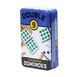 University Games Front Porch Classics Double 9 Dominoes in a Tin, Multicolor