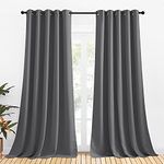 NICETOWN 95 Inches Length Window Curtains - Privacy Protection Door Blackout Drapes Living Room/Bedroom Seperate Screen (2 Panels, W70 x L 95, Grey)