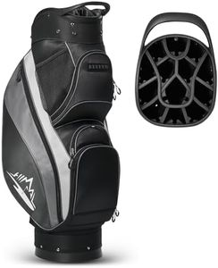 uniHimal 14 Way Golf Cart Bag with Organizer Divider Top,Premium Lightweight Silent Golf Club Bag for Men Women,Golf Bag with Cooler and Rain Cover