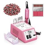 Nail Drill Machine, Professional Manicure Nail File Kit 20000rpm Acrylic Gel Nails Polishing Tool Drills for Home and Salon Use