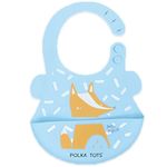 POLKA TOTS Waterproof Silicone Bibs with 6 Adjustable Snap Buttons, Super Absorbent, Soft, Comfortable & Lightweight for Feeding Infants & Baby Toddlers (Fox, 4 Months to 3 Years)