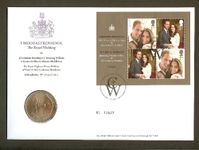 Royal Wedding 2011 - Prince William & Catherine Middleton - Coin & Stamp Cover