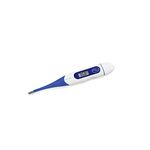 SOLMIRA Digital Thermometer, Navy Blue, High Precision, Waterproof, Axillary, Rectal or Oral Measurement, Suitable for Babies, Children and Adults