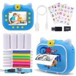 DYNASONIC Instant Kids Camera (2nd Generation Skater). Digital photo and video camera. 48MP. 2,5k UHD. SD 32GB, 4 digital printing paper. Gift for children from 3 to 14 years old