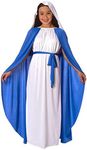 Morph Costumes Girls Virgin Mary Costume Blue Kids Christian Christmas Costumes Small