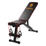 Adjustable and Foldable Weight Bench Weightlifting Utility Sit up ab Incline Decline Flat Bench Press for Full Body workout out Home Gym