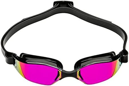 Aquasphere 192310 Xceed Titanium Mirror Pink Lens Swimming Goggle, Black Frame