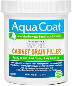 Aqua Coat Water Based White Cabinet Wood Grain Filler Gel, Fast Drying, Low Odor White Wood Filler, Premium Cabinet Grain Filler for Upgrades, Repairs & Restorations. (Pint)