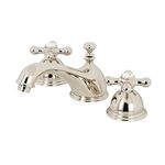 Kingston Brass KS3966AX Restoration 8" Widespread Lavatory Faucet, Polished Nickel